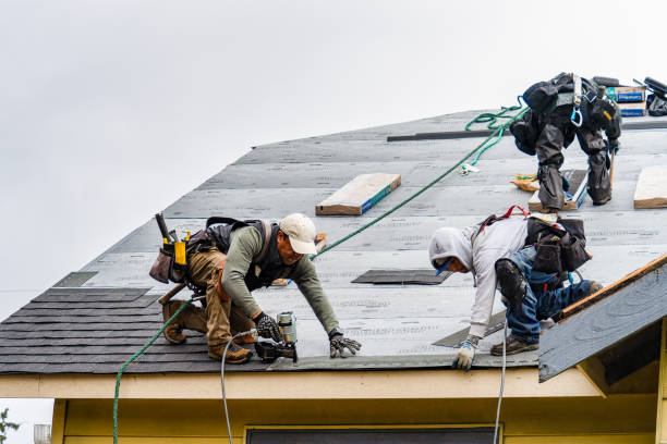 Professional Gutter Installation technician working in Woonsocket, RI